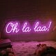 Oh la la Neon Flirtatious Charm and Allure