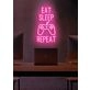 Eat Sleep Game Repeat Neon Cycle of a Gamer's Life