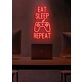 Eat Sleep Game Repeat Neon Cycle of a Gamer's Life
