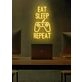 Eat Sleep Game Repeat Neon Cycle of a Gamer's Life