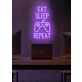 Eat Sleep Game Repeat Neon Cycle of a Gamer's Life
