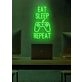 Eat Sleep Game Repeat Neon Cycle of a Gamer's Life