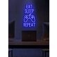 Eat Sleep Game Repeat Neon Cycle of a Gamer's Life