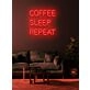 Coffee Sleep Repeat Neon Cycle for Caffeine Devotees