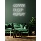 Coffee Sleep Repeat Neon Cycle for Caffeine Devotees