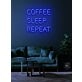 Coffee Sleep Repeat Neon Cycle for Caffeine Devotees