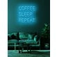 Coffee Sleep Repeat Neon Cycle for Caffeine Devotees