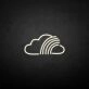 'Cloud with rainbow' neon sign