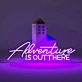 Neon sign "Adventure is Out There"