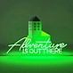 Neon sign "Adventure is Out There"