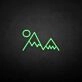 'Sunset and mountain' neon sign