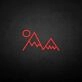 'Sunset and mountain' neon sign