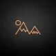 'Sunset and mountain' neon sign