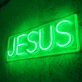 Jesus Saves Radiate His Divine Grace in Neon