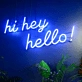 Hi Hey Hello Neon Sign Illuminate Your Greeting with Vibrant Energy