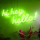 Hi Hey Hello Neon Sign Illuminate Your Greeting with Vibrant Energy