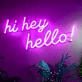 Hi Hey Hello Neon Sign Illuminate Your Greeting with Vibrant Energy