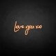 'Love you xo' neon sign