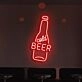 Customize Cold Beer Neon Refreshment on Tap