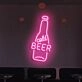 Customize Cold Beer Neon Refreshment on Tap