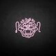 'China Lion Head' neon sign