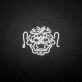 'China Lion Head' neon sign