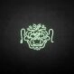 'China Lion Head' neon sign