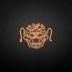 'China Lion Head' neon sign