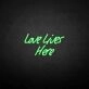 'Love Lives Here' neon sign