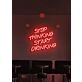 Stop thinking start drinking Neon Nudge for Fun Times