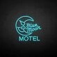 Customize Blue moon motel' neon sign