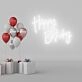 Happy Birthday Illuminate the Special Day with Joyful Neon