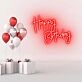 Happy Birthday Illuminate the Special Day with Joyful Neon