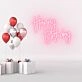 Happy Birthday Illuminate the Special Day with Joyful Neon
