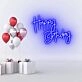 Happy Birthday Illuminate the Special Day with Joyful Neon
