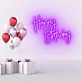 Happy Birthday Illuminate the Special Day with Joyful Neon