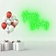 Happy Birthday Illuminate the Special Day with Joyful Neon