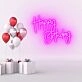 Happy Birthday Illuminate the Special Day with Joyful Neon