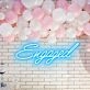 Engaged Neon Illumination Celebrating Love