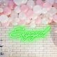 Engaged Neon Illumination Celebrating Love