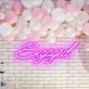 Engaged Neon Illumination Celebrating Love
