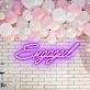 Engaged Neon Illumination Celebrating Love
