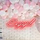 Engaged Neon Illumination Celebrating Love