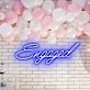 Engaged Neon Illumination Celebrating Love