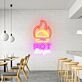 Customize Hot Burger Spicy Neon for Hot Food Eateries