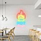 Customize Hot Burger Spicy Neon for Hot Food Eateries