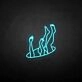 'Drop into hole' neon sign