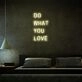 Do What You Love Motivational Neon for Creative Spaces