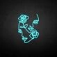 'Flower and people' neon sign