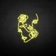 'Flower and people' neon sign